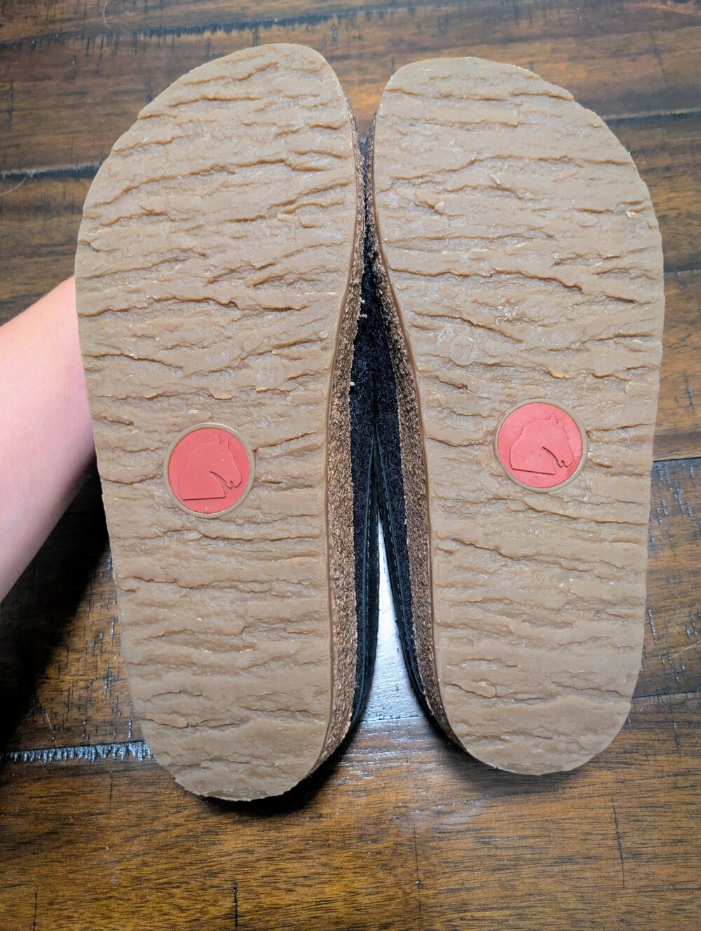 Haflinger Grizzly GZL Charcoal gray wool felt clogs mules slippers size 37 us 6 - Picture 4 of 8